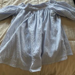 Cavalini blue blouse stretches stripes